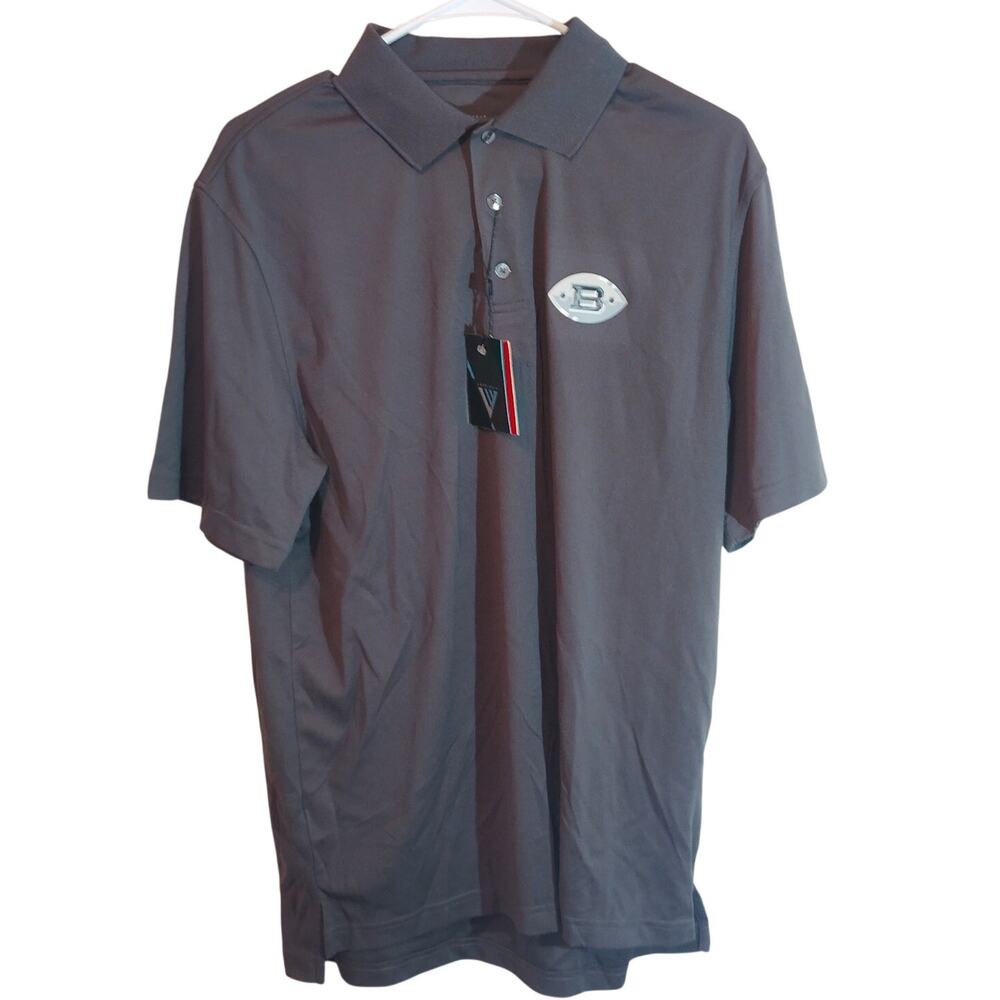 Levelwear Birmingham Iron AAF Performance Polo Shirt Men's L Charcoal Grey